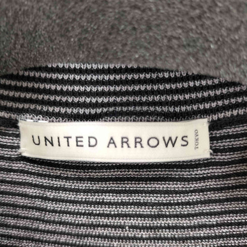 ユナイテッドアローズ UNITED ARROWS 26SS ショートスリーブ ボーダー モックネック ニットTシャツ UA COZY ウォッシャブル 抗菌防臭 メンズ M