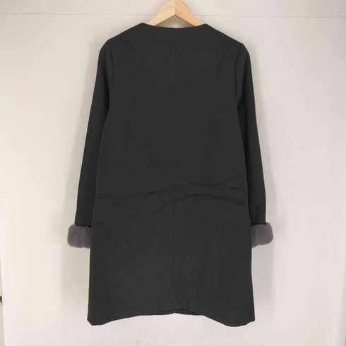 マジェスティックレゴン MAJESTIC LEGON ファー袖ノーカラーコート レディース M