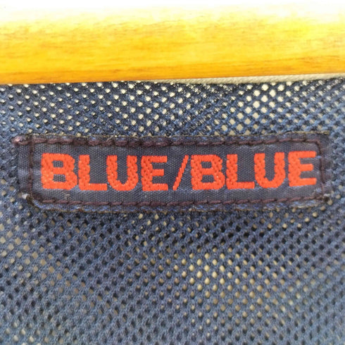 ブルーブルー BLUE BLUE 異素材 スイッチング メッシュ シャンブレー デニム インディゴ ベスト メンズ