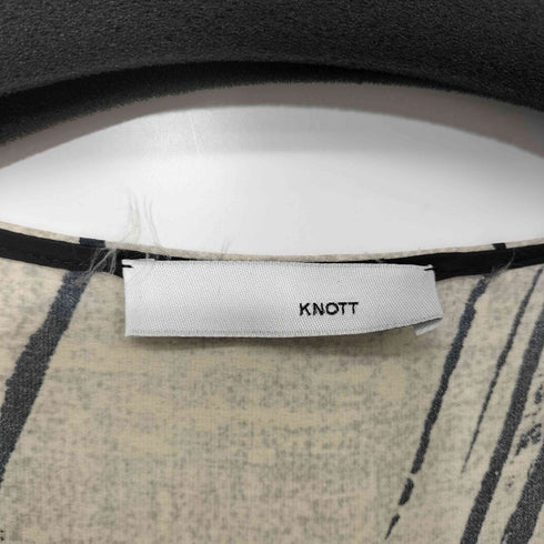 ノット KNOTT シルク100 総柄 ノースリーブ ワンピース レディース JPN:1