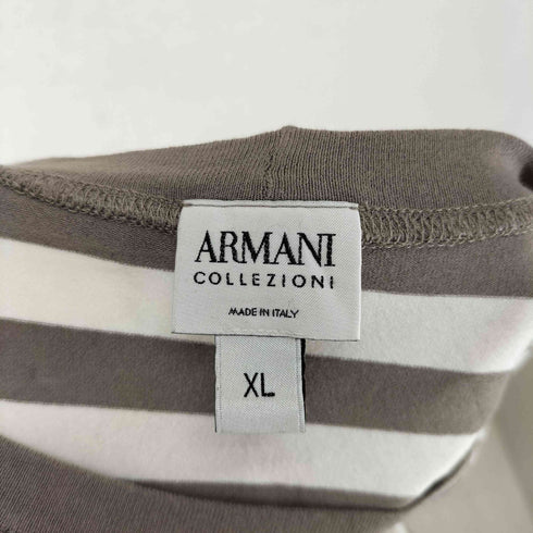 アルマーニコレツィオーニ ARMANI COLLEZIONI レーヨン ボーダー柄 S/S Tシャツ メンズ XL