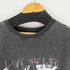 ジュエティ jouetie ウォッシュ加工 オーバーサイズスウェット live the life you love レディース JPN:M