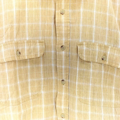 ラングラー Wrangler フロントポケット半袖チェックシャツ メンズ import:M