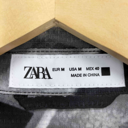 ザラ ZARA Abstract Print Textured Shirt アート柄 半袖シャツ メンズ import:M