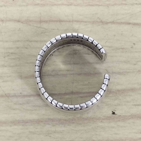刻印925 ミルグレイン オープンリング メンズ 14