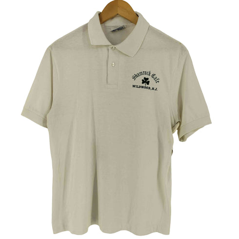 ヘインズ Hanes 80-90s 企業ロゴプリント S/S ポロシャツ メンズ L