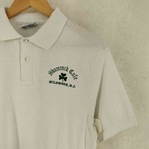 ヘインズ Hanes 80-90s 企業ロゴプリント S/S ポロシャツ メンズ L