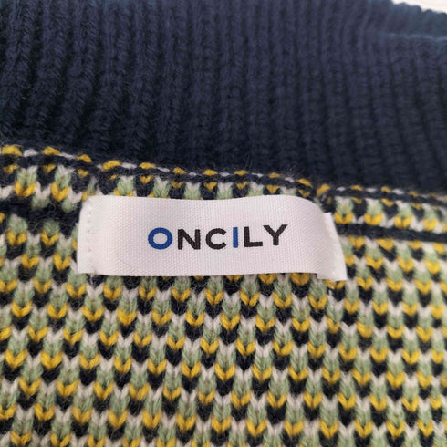 ONCILY ハートレタリングデザイン 襟付き 半袖 カーディガン メンズ JPN:L