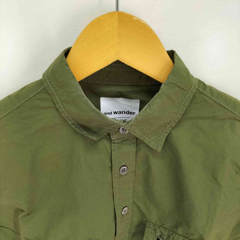 アンドワンダー and wander CORDURA typewriter short sleeve over shirt コーデュラ タイプライター ショートスリーブオーバーシャツ メンズ 00