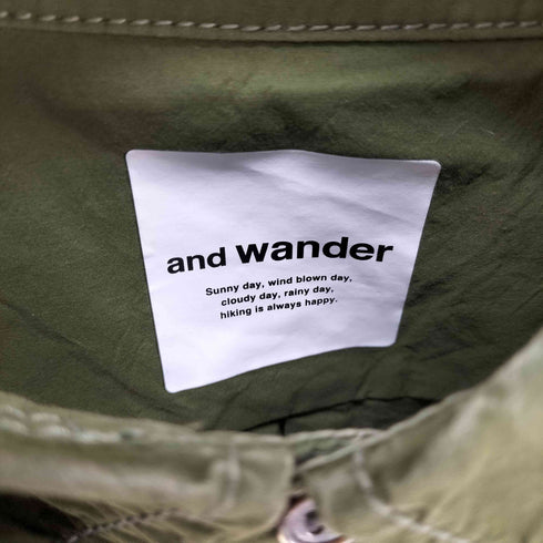 アンドワンダー and wander CORDURA typewriter short sleeve over shirt コーデュラ タイプライター ショートスリーブオーバーシャツ メンズ 00