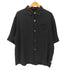 ステューシー Stussy 24SS Flat Bottom Crinkled Shirt フラット ボトム クリンクルド ブラック シャツ メンズ import:M