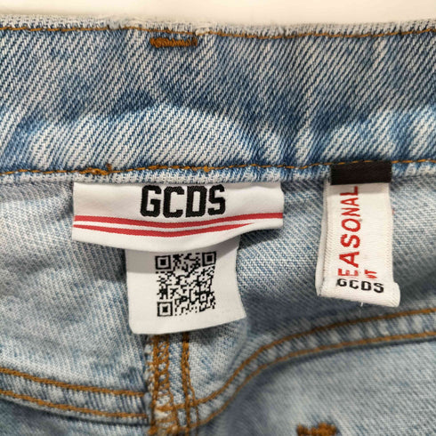 ジーシーディーエス GCDS フロント変形 ワイドテーパード デニム メンズ 28