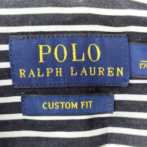 ポロラルフローレン POLO RALPH LAUREN CUSTOM FIT ポニー 刺繍 ストライプ L/S シャツ メンズ import:S