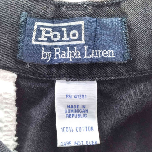 ポロバイラルフローレン Polo by RALPH LAUREN 90S 初期 スクエアタグ POLO CHINO ポロ チノ ブラック カーゴ ショーツ ハーフ パンツ メンズ 34