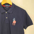 ポロラルフローレン POLO RALPH LAUREN 星条旗 ビッグポニー刺繍 鹿の子ポロシャツ メンズ import:M