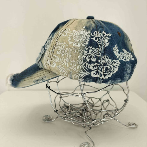 アリーズ ARIES 25SS Destroyed Lace Cap 'Denim' メンズ