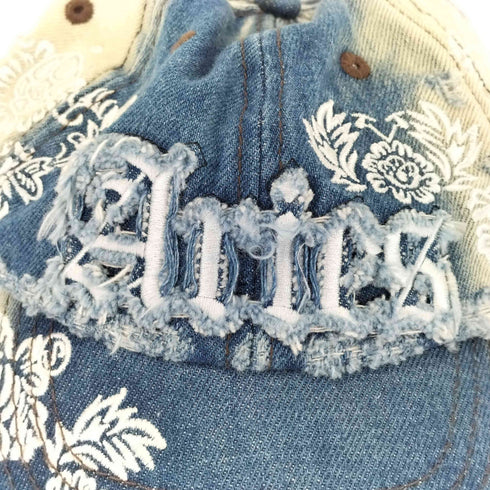 アリーズ ARIES 25SS Destroyed Lace Cap 'Denim' メンズ