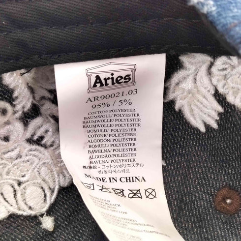 アリーズ ARIES 25SS Destroyed Lace Cap 'Denim' メンズ