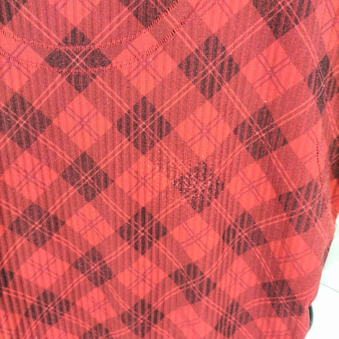 プリーツプリーズイッセイミヤケ PLEATS PLEASE ISSEY MIYAKE タータンチェック柄 プリーツ ハイネック フリンジ S/S シャツ レディース
