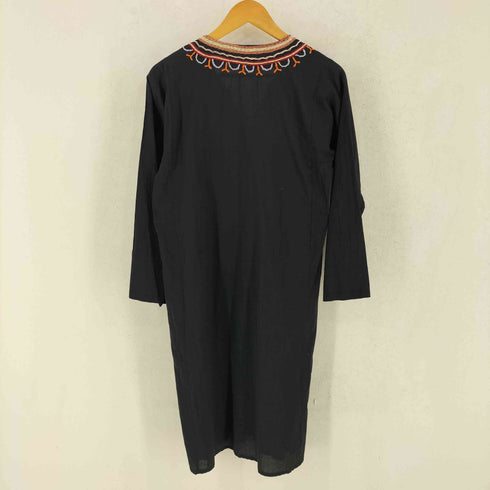 インド綿 エスニック刺繍ワンピース レディース FREE