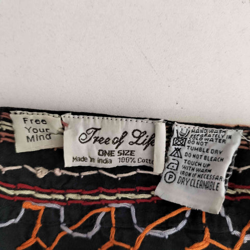 インド綿 エスニック刺繍ワンピース レディース FREE
