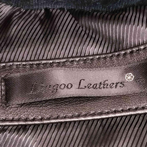 リューグーレザーズ Liugoo Leathers ラクーンファー ラムレザー ダウンコート メンズ JPN:M