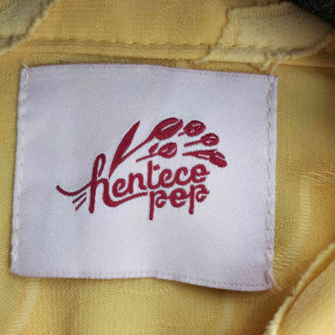 henteco pop 総柄 カジュアルシャツ レディース