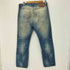 リーバイス Levis ボタン裏4001 501 ペイント加工 ボタンフライデニムパンツ メンズ 33/30
