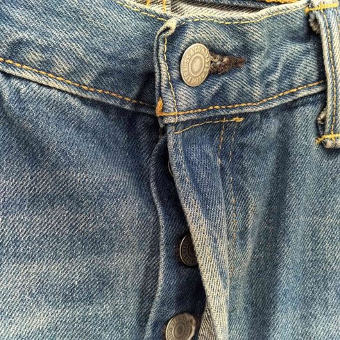 リーバイス Levis ボタン裏4001 501 ペイント加工 ボタンフライデニムパンツ メンズ 33/30