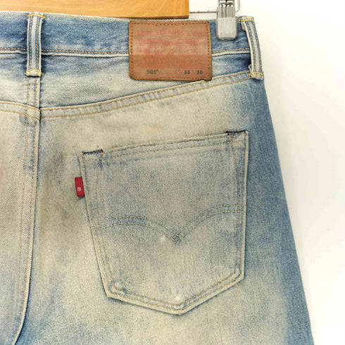リーバイス Levis ボタン裏4001 501 ペイント加工 ボタンフライデニムパンツ メンズ 33/30