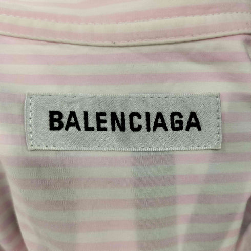 バレンシアガ BALENCIAGA Stripe New Swing Shirt ストライプ ニュー スウィング シャツ レディース 36
