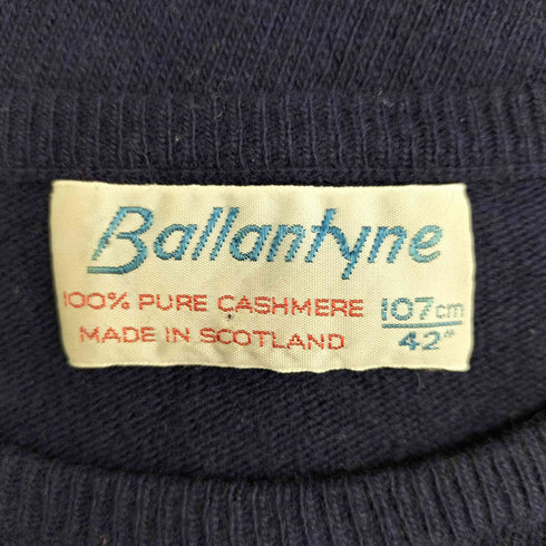 バランタイン BALLANTYNE 80S スコットランド製 カシミヤ100 花柄 ニット レディース