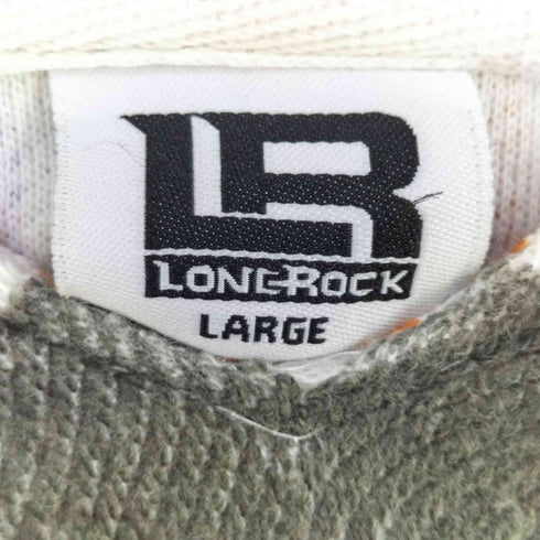 LONG ROCK プリント マルチストライプ メキシカンパーカー メンズ L