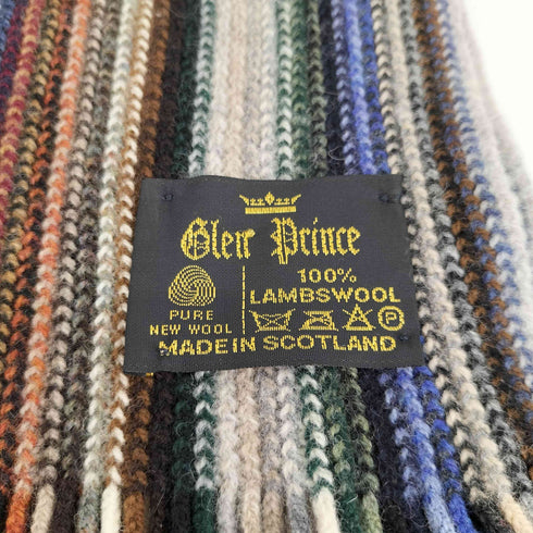 グレンプリンス Glen Prince スコットランド製 マルチカラー マフラー メンズ
