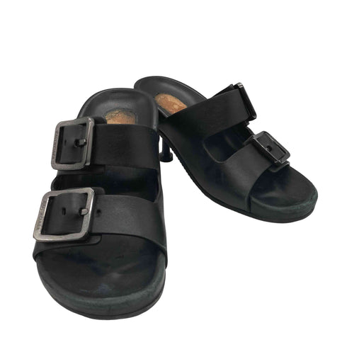 バレンシアガ BALENCIAGA mallorca sandal マヨルカ レザー ブラック ヒール サンダル レディース EUR:36