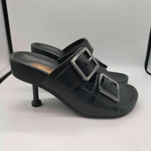 バレンシアガ BALENCIAGA mallorca sandal マヨルカ レザー ブラック ヒール サンダル レディース EUR:36
