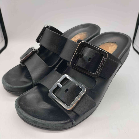 バレンシアガ BALENCIAGA mallorca sandal マヨルカ レザー ブラック ヒール サンダル レディース EUR:36