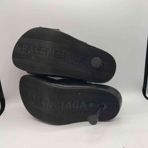 バレンシアガ BALENCIAGA mallorca sandal マヨルカ レザー ブラック ヒール サンダル レディース EUR:36