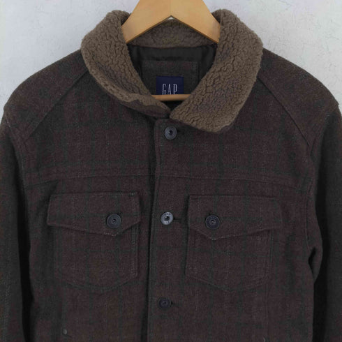 ギャップ Gap 00s 襟ボア チェック ジャケット メンズ M