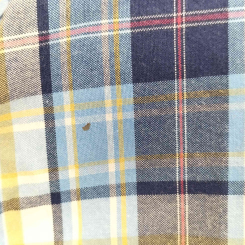 バーバリーブラックレーベル BURBERRY BLACK LABEL ワンポイント 刺繍 チェック S/S ボタンダウン シャツ メンズ JPN:3