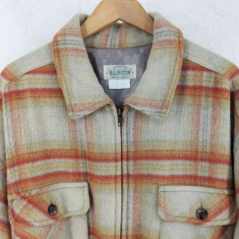 RALPH ETON ウール レーヨン ジップ ジャケット メンズ
