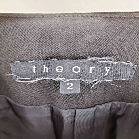 セオリー theory ノーカラー比翼コート レディース 2