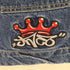 JNCO JEANS YBSジップ 裾ワッペン ペイント バギー ショーツ デニム メンズ 32