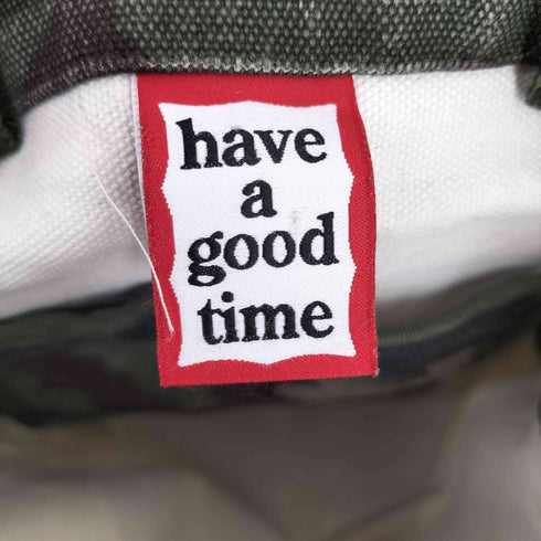 ハブアグッドタイム HAVE A GOOD TIME カモ柄 ブランド名入りトートバッグ メンズ FREE