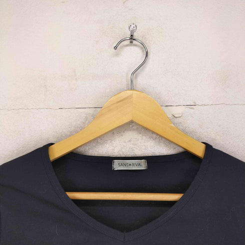 Y2K ラインストーン デザイン Vネック Tシャツ レディース JPN:M
