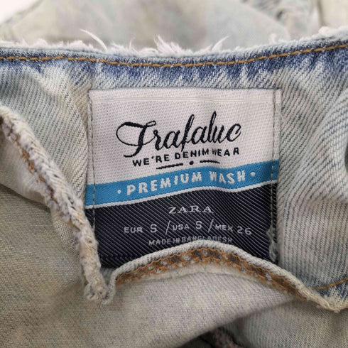 ザラ ZARA Trafaluc ウォッシュドデニムライダースジャケット レディース import:S