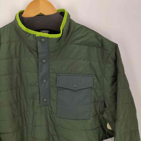 ランズエンド LANDS END ハーフボタン 中綿プルオーバー スナップT メンズ JPN:M