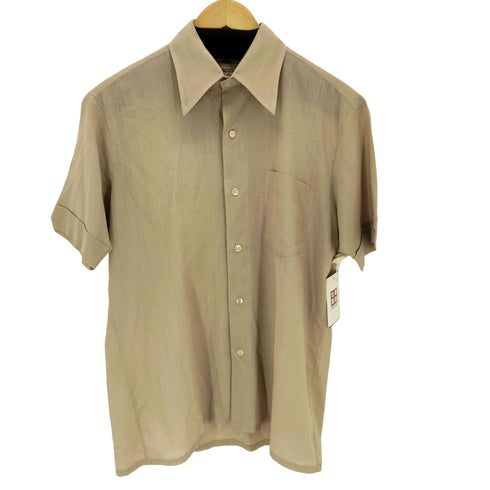MASCULINE 香港製 襟芯 S/S ポリシャツ メンズ