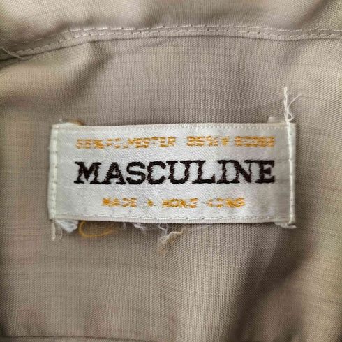 MASCULINE 香港製 襟芯 S/S ポリシャツ メンズ