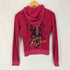 ジューシークチュール JUICY COUTURE ラインストーン付き ベロア ジップパーカー Y2K レディース P